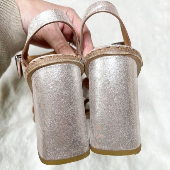 Marc by Marc Jacobs Mix It Up Metallic Crosta Sandals Women's Size 37.5 (7.5) - Picture 7 of 12